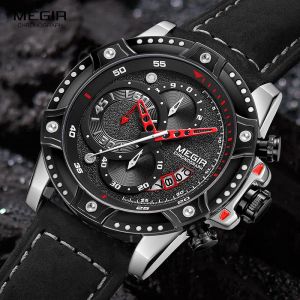 Watches Megir Military Sport Watches Men Top Brand Silicone Strap Army Chronograph Watch Waterproof Wristwatch Man Mle Relogios Masculin