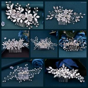 Haarspangen, trendige Tiara, Hochzeitskamm, Brautschmuck, Kristallperlen, Perlenclip, Strass-Kopfschmuck, Dame