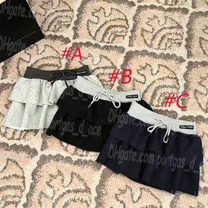 Letters Women Mini Skirt Luxury Designer Contrast Color Skirts Summer Beach Holiday Daily Casual Skirts