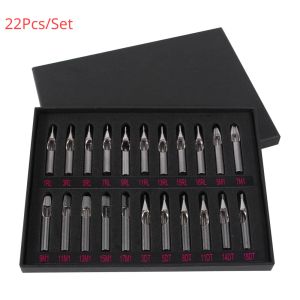 Tips Body Art Stainless Steel Tattoo Tips Kit Professional Tattoo Nozzle Tips Mix Set for Tattoo Needles RL M1 DT Nozzles for Tattoo