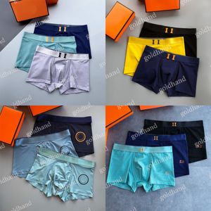 Sexig manlig underkläder andningsbar boxare shorts designer mens casual underpant varumärke tryckta boxare