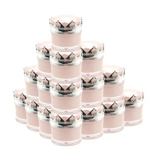 Decorations 15pcs Empty 5g/10g/15g Acrylic Crown Jar Cosmetics Packaging Jars Pot Makeup Eye Cream Eyeshadow Nail Powder Packing Box