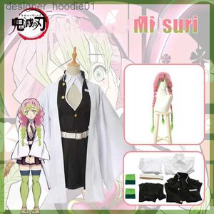 Cosplay Anime Kostiumy Kimetsu No Yaiba przychodzi do jednolitego kostiumu Kimono Set Anime Kanroji Mitsuri odgrywanie ról Materiały specjalne