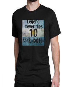 Boys Tee Casual Legend Never Dies Diego Maradona Poster Tshirts Men Crew Neck t Shirts Argentina Football Soccer Tees Big Size Cl4535476