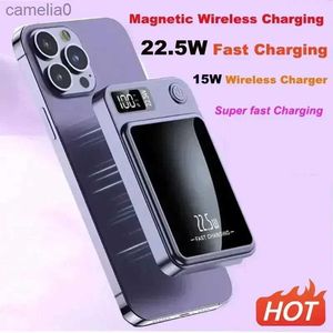 Banki zasilające z telefonu komórkowego 50000mah magnetyczna Qi bezprzewodowa ładowarka napędowa Pakiet zasilający 22,5 W Mini Power Pack odpowiedni dla iPhone'a 15 14 13 Samsung Huawei Fast ChargingC24320