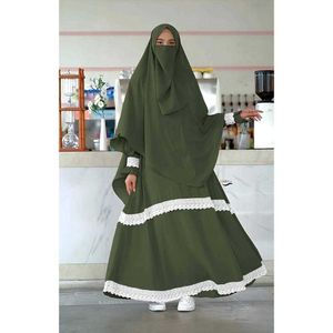 2023 modesto roupa islâmica kaftan crepe chiffon cetim hijab jilbab khimar dubai feminino maxi longo abaya vestido muçulmano