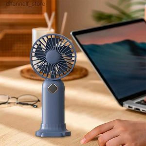 Electric Fans Desktop digital display handheld fan portable cooling fan can be used as a phone stand three wind power supplyY240320