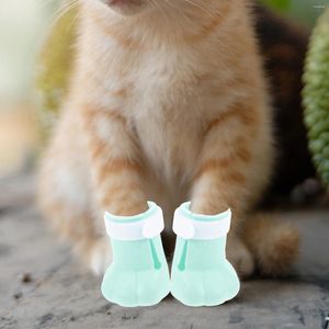 Trajes de gato 4 Pcs Silicone Foot Cover Grooming Ferramentas Sapatos para Gatos Banho Artefato Use Sílica Gel Nail Covers