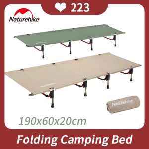 Mobiliário Naturehike 2023 Nova Cama de Acampamento 2.6kg Dobrável Ultraleve Berços de Dormir Ao Ar Livre Caminhadas Piquenique Cama Tenda Cama de 1 Pessoa Rolamento 120kg