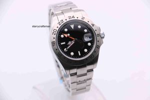 Luxury Watch Rlx Clean 216570 Silver Case 16570 Black Dial Stainless Steel Hands Calendar 42 Mm l