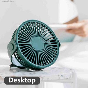 Electric Fans 1200mAh camping fan 3-speed portable rechargeable battery with hanging rope suitable for desktop camping tentsY240320