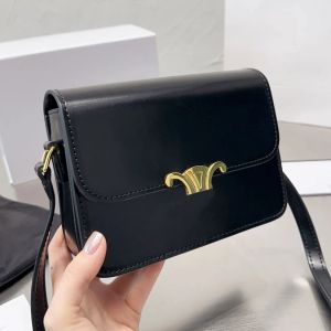 Tasarımcı Çanta Teen Triomph Çanta Deri Cowhide Torbalar Crossbody Çanta Kumaş Baskı Çantaları Eyer Çantalar