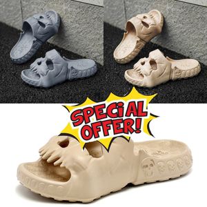 2024 High quality Creative Skull Slippers Summer Men Slippers Outdoor Beach Sandals Non-slip Indoor Slides Shoes GAI low price big size