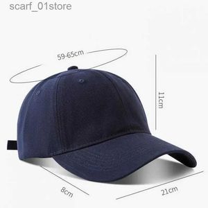 Ball Caps 2023 Mens Large Size Soft Top Baseball C Pure Cotton Black Hat Truck Cs Sports Sn Backbone Gorra HombreC24319