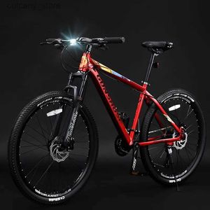 Bikes Ride-Ons 29 Inch Mountain Bike Aluminum Alloy Frame Hydraulic Disc Brake MTB Road Bicyc Shock Absorbing 24/27/30 Speed 26 27.5 Inch L240319