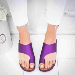 Slippers Women Summer Sandals Comfy Platform Flat Shoes Sole Ladies Casual Soft Big Toe Foot Sandal Orthopedic Bunion Corrector H240325