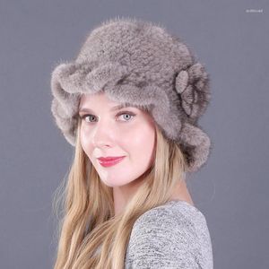 Berretti Vero Cappello Invernale Per Bambini Tessuto Caldo Bordo Alla Moda Bacino Rosa Stile Di Vendita