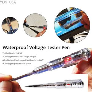 Aktuella mätare IP56 Vattentät 70-250V spänningsmätare Skruvmejsel Testverktyg Probe Spänningsdetektor Power Tester Test Pen Spänningspenna 240320