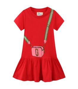 新しい到着夏の女の子のドレスバッグプリント販売ベビーサマーフロックコットン服フロックパーティーバースデー5474098