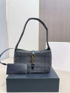Роскошная дизайнерская соломенная сумка для подмышек, модные женские кошельки и сумки-бродяги, женская дорожная пляжная сумка на плечо, высокое качество 2651