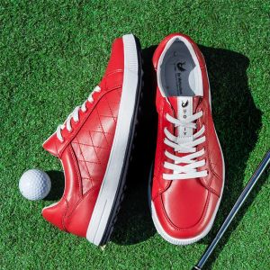 Skor nya män spikeles golfsko professionell golfsport sneakers vattentäta tränare golfing antislip skor bekväma casual skor