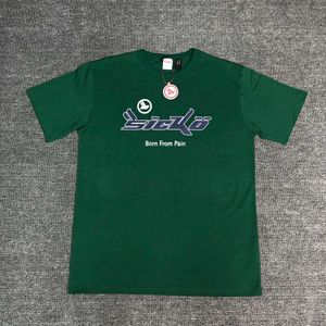 Homens camisetas Novo 2023 Sicko Verde Nascido da Dor Ian Connor Camisetas T-shirt Hip Hop Skate Rua Algodão Camisetas Tee Top Kenye # 30 J240319