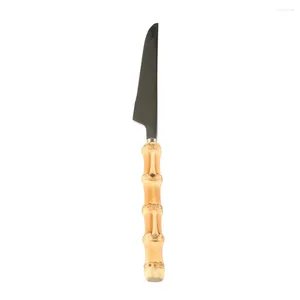 Knives Vintage Novelty Restaurant Household Tableware Dinnerware Cutlery Stainless Steel Wood Bamboo Root Handle Dinner Steak Knife