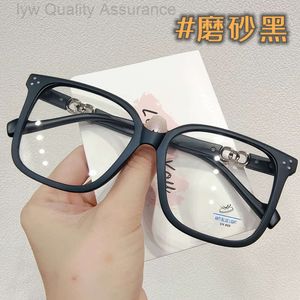 Tasarımcı Gicci Cucci Güneş Gözlüğü Gjias Aynı mavi ışık gözlüklerinin yeni Güney Koreli versiyonu düz yüz moda üç noktalı pirinç tırnak miyopi gözlükleri çerçeve