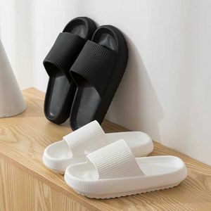 Slippers Women Bathroom Cloud Cushion Slides Summer Soft Thick Platform Home Men Indoor Non-slip Flat Flip Flops Quick Drying01RR6T H240322