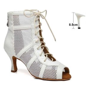 Dress Shoes Latin Dance Women Girls Pole Ladies Dancing High Heels bd Competition White Boots Party Adjustable installZLOK H240321