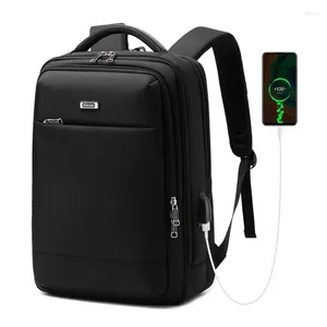 Mochila Masculina Oxford Pano De Grande Capacidade Na Moda De Viagem De Negócios Computador Resistente Ao Desgaste E Respirável