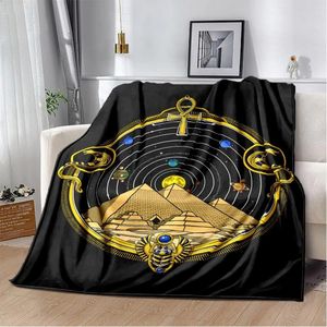 Cobertores Antigo Egito Anubis Impresso Cobertor Cama Piquenique Viagem Flange Suave e Confortável Aniversário Presente de Amigos