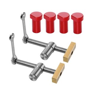 Tischler 19 mm/20 mm Holzbearbeitungs-Desktop-Clip-Hundelöcher stoppen schnelle feste Clip-Klemme Messingvorrichtung Schraubstock Bänke Schreinerei Tischlerwerkzeug