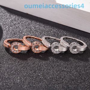 2024 Designer Luxus Marke Schmuck Band Ringe Little Celebrity Charity Diamant Cnc925 Sterling Silber Paar Ring Tiktok Gerade