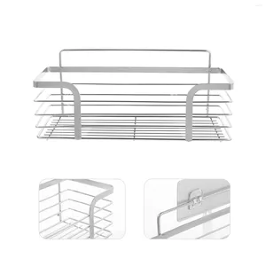 Kök förvaring rostfritt stål hyllpunch- fri monterad arrangör väggmonterad rack metall