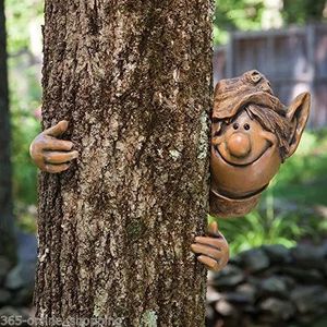 Elf Tree Peeker Ornament garden decoration outdoor Home decor yard garden decor dwarf funny 240318