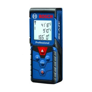 Bosch Blaze Pro GLM165-40 165 قدم قياس المسافة بالليزر مع عرض خلفي اللون