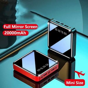 Cell Phone Power Banks 5000mAh Mini Power Pack Portable Charger Full Mirror Screen LED Light Digital Display Powerbank External Battery Pack Power PackC24320