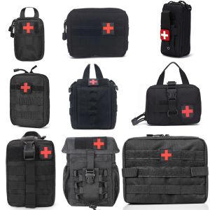 Bolsas táticas molle edc bolsa médica militar bolsa de sobrevivência de kit de primeiros socorros saco de saco de caça de caça de caça à cintura