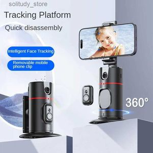 Stabilizatory automatyczne śledzenie Inteligentne strzelanie Camera 360 twarz Uchwyt telefonu komórkowego AI Selfie Stick Stabilizator połączenia Q240320