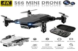 S66 MINI RC الطائرات بدون طيار 4K HD كاميرا Professional Aerial Pography Helicopter WiFi FPV Gravity Induction Quadcopter U2956666