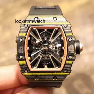 Desginer Mechanical Automatic L Watch Barrel Mens Watch Wine RM12-01 Series Designer Automatisk mekanisk kolfiber