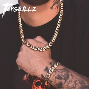 Topgrillz rostfritt stål guldfärg kubansk kedje kran knapp hip hop mode smycken för gåva 6m10mm12mm14mm16mm 240315