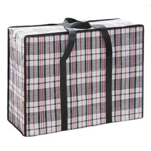 Förvaringspåsar bagage arrangör väska stora kapacitetskläder pack behållare med handtag blixtlås för skor sängkläder livsmedelsbutik
