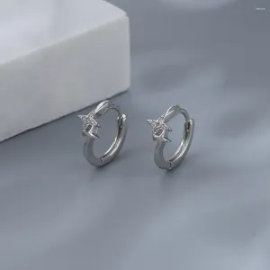 Orecchini a bottone alla moda colore argento cerchio croce stelle brillanti per le donne ragazza regalo gioielli di moda Dropship all'ingrosso