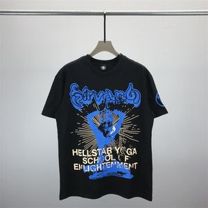 Mode hellstar skjorta mens rappe topp hög amerikansk tidvatten varumärke roliga komiska engelska bokstäver trycka lossa all rund krage kortärmad t -shirt tee tidvatten a8