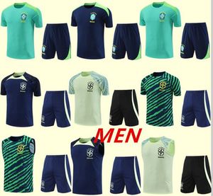 24/25 Brezilyalı Kısa Kollu Spor Giyim Gömlek 2223/24 G.Jesus Coutinho Brezilyalı kolsuz yelek yetişkin futbol gömlek seti