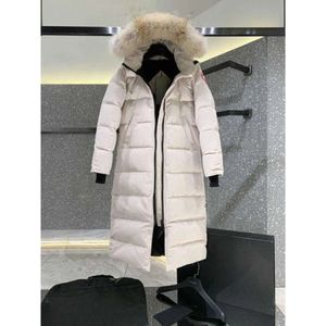 Cananda Goose Jaqueta feminina canadense Parkas femininas inverno comprimento médio acima do joelho com capuz grosso casacos quentes de ganso feminino702863 Chenghao01 407