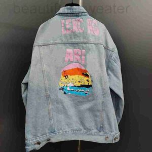 Men's Jackets designer Correct version BL Home 24 new denim jacket fashionable and versatile OS loose fit for both men women 3X1B