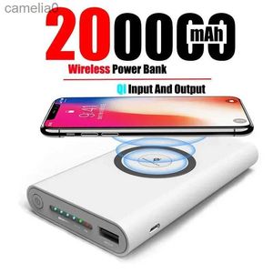 Bancos de energia para telefone celular 50000mAh carregador portátil sem fio bidirecional de carregamento rápido fonte de alimentação móvel Tipo-C carregador de bateria externa universalC24320